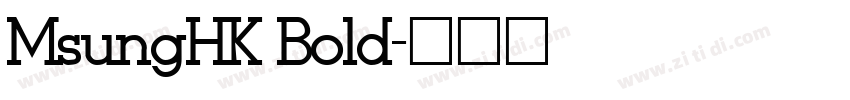 MsungHK Bold字体转换